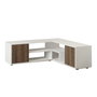 Hanah Home Soporte para TV Blanco y Roble con múltiples estantes